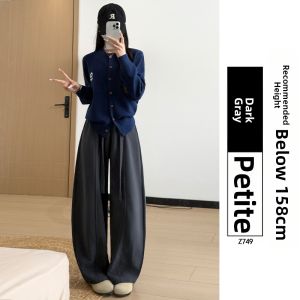 YAYANGREN | White Corduroy Comfortable Wide Leg Pants for Women Fluffy Lined
