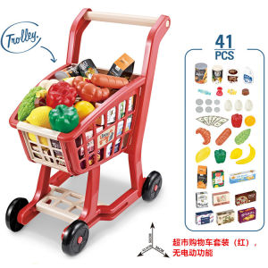 Xe Đẩy Mua Sắm Lớn Cho Trẻ Em Đồ Chơi Xe Đẩy Thực Phẩm Veggies Nhà Giả Lập Đồ Chơi Xe Đẩy Nhỏ Đồ Chơi Giáo Dục Cho Trẻ Em Từ 3-7 Tuổi