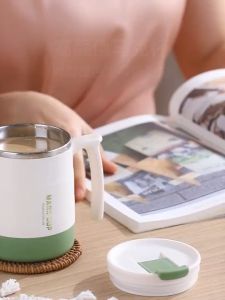 500ml Stainless Steel Coffee Mugs Hot & Cold Coffee Thermos Cup Insulation drinkware With Handle and Spoon Travel Tea Mug Juxutt