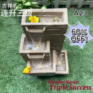 SG Seller Floor Standing Water Fountain Water Feature With Four tier Water Flowing Down