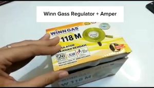 Regulator Winn Gas W 118 M + meteran Dus Kuning