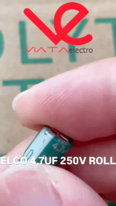 KAPASITOR ELCO 4.7UF 250V ROLL (1 BUAH) KAPASITOR CAPACITOR ELKO KAPASITOR 4.7 UF 250 V ROLL ups stabilizer