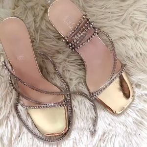 MANXIXI Thời Trang Phụ Nữ Cao Gót 3.54 Inches Đẹp Perals Dép (Kích Thước 34-40)