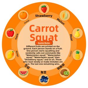 WEIBAI | Fun Carrot Squat Game Prop for Team Building