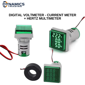 CNAOM AD16-22FVAH Digital Multimeter – Voltage Ampere & Hertz AC 60-500V 0-100A 20-75Hz 22mm Mount