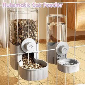 2 in1 Pet Cage Hanging Water Dispenser 520ml Large Capacity Hanging Cage Feeder 1.2L Bird Feeder Rabbit Water Bowl