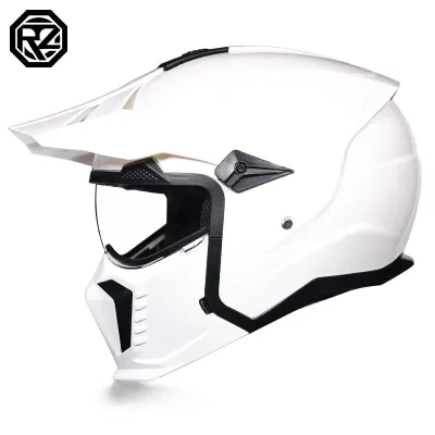 ORZ | Retro Full Face Motorcycle Helmet 3C Certified with Bluetooth Slot