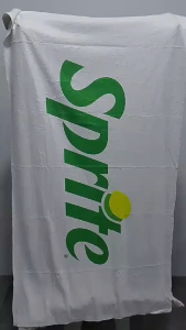 Sprite branded Towel with green logo and yellow lemon slice.