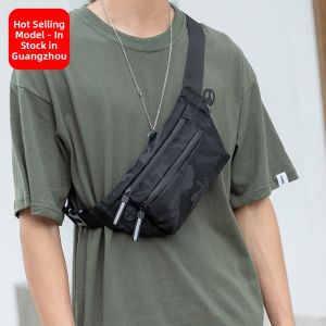 Mens Casual Crossbody Bag Small Leisure Waist Bag Chest Bag Single Shoulder Bag Sports Sling Bag Male Handbag