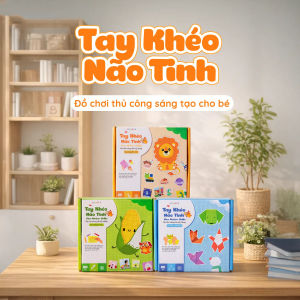 Đồ Chơi Thủ Công Tay Khéo Não Tinh - Rèn Luyện Kỹ Năng Cắt Dán / Gấp Giấy Origami / Tô Màu Cho Bé