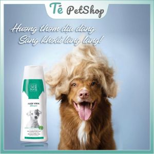 Sữa tắm chó mèo M-Pets Bỉ - Nha Đam 250ml kháng khuẩn chống viêm dưỡng lông TC Châu Âu (sx tại Bỉ)