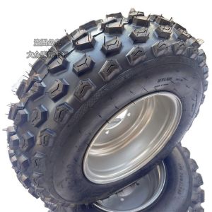 Thickened 21X7-10 Inch Butterfly Flower Vacuum Tire Wheel Hub Assembly for Quadricycle Off-Road Kart Beach Car Motorcycle Accessories