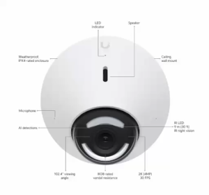 Ubiquiti G5 Dome UVC-G5-Dome | 5MP 2K Dome Camera | UniFi Protect | IR Night Vision PoE