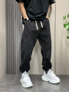 Autumn Winter 2024 Trendy Brand Design Loose Fit Sweatpants American Style Knife Edge Pocket Zipper Casual Pants for Youth