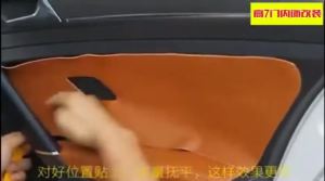 For VW Golf 5 MK5 Jetta 2005 2006 2007 2008 2009 2010 Black Suede Leather Car Inner Door Panel Armrest Cover ONLY 4 DOORS MODEL