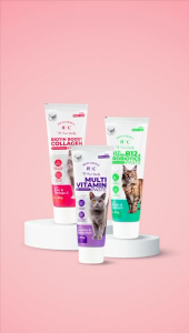 Rich Choice Multi Vitamin B12 & Probiotics Biotin Boost Collagen Supplement Nutrition Paste Functional Gel For Cat 80G