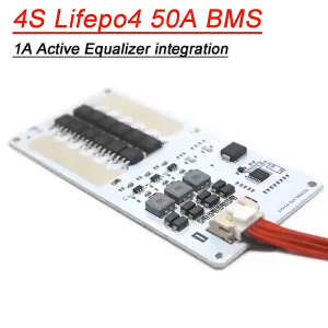 4S 12V 50A Active Balance Battery Protection Board Lifepo4 CELLS BMS Charging Balance Start Motorcycle Electric CAR