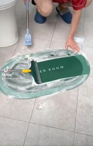 BLUEMART 2 in 1 Magic Broom Sekali Berus Pengering Lantai Mop Brush Wiper Sweeping Hair Artifact Bathroom Wiper Broom Wiper Floor Broom Penyapu Sapu