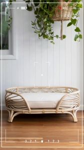 Amber Dog Basket with base cushion - BERKUALITAS!! Tempat Tidur Anjing Kucing / Hewan Peliharaan