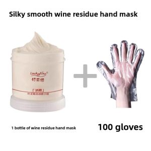 Lucky Fine Wine Dregs Hand Mask Hydrating Moisturizing Repairing Rough Dry Skin Lightening Wrinkles Softening Nourishing
