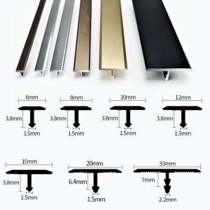 Aluminum alloy T-shaped decorative strips wall panel embedded floor pressure strips ceiling metal edge finishing strips