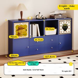 MEISD | Giá Sách Kim Loại Thiết Kế Dopamine Phong Cách Retro