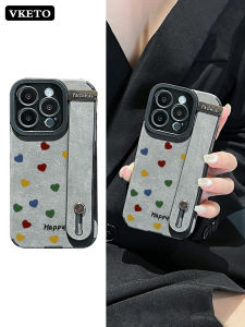 Full Cover Protective Phone Case for  16 Colorful Heart Simple 14 Leather Texture Wristband Cute 13 Advanced Sensation Shockproof Trendy