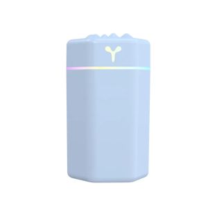 Portable USB Air Humidifier with Colorful LED Light - Cool Mist Aroma Oil Diffuser for Bedroom Home Office & CarHumidifi Amagi