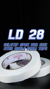 Selotip Spons Dua Sisi Putih Perekat Kuat Double Tape Foam Multifungsi Terbaru -LD-28