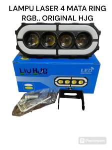 LAMPU TEMBAK 4 LENSA RING RGB HJG CAHAYA PUTIH KUNING 30 WATT SUPER TERANG PNP MOTOR MOBIL