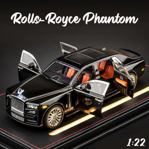 1:22 Scale Rolls-Royce Phantom Alloy Car Model Diecast Car Sound Light Car Lovers Collection Kids Birthday Gift Metal Boys Toys