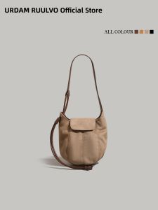 URCDN RDALVO | Suede-like Bucket Bag Women Fashionable and Retro