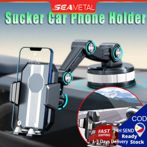 SEAMETAL Cellphone Holder in Car Suction Cup CP Mount Heavy Duty for Dashboard Windscreen 360° Rotation fit 4-7 inches