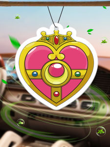 Love Magic Heart Shaped Crown Car Air Freshener Pendant: 90 Days Warranty and Natural Aromatherapy Interpersonal Hotel Hall Perfume Scent