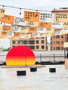 Trang Trí Ngoài Trời Nhỏ Treo Vải Banners Drape Word Background Vải Trang Trí Không Gian Hoạt Động Cờ Trang Trí Nhà Vải