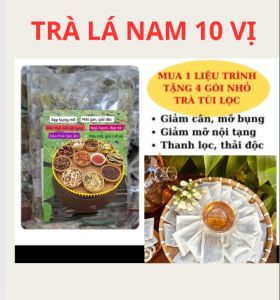 Trà Lá Nam 10 Vị Giảm Cân & Mỡ Gan - Thải Độc Tố 15 Gói (30 Ngày) + Quà Tặng