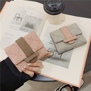 Korean Style Womens Wallet Foldable Snap Button Coin Purse Multi-Card Slot INS High-End Feeling Internet Celebrity Short Wallet