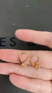 Anting Titanium Wanita Anting Desi Permata Anti Karat Tidak Alergi