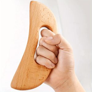Wooden Gua Sha Tool for Body Massage - Natural Lymphatic & Muscle Comfort Sculpting Stick Handheld Wood Therapy Tool for Home