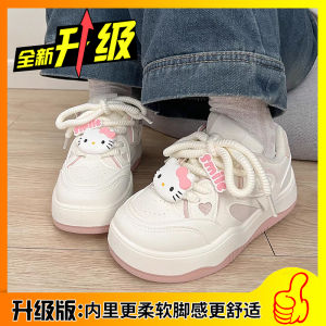 Original KT Cat Ugly Cute Big Head Platform Shoes Womens 2024 Autumn New Thick Bottom Trendy Student White Sneakers