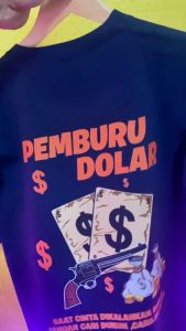 KAOS PEMBURU DOLAR COTTON COMBED 24S (LEBIH TEBAL DARI 30S) ADEM NYAMAN DI PAKAI DAYA SERAP KERINGAT TINGGI