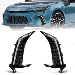 2 Đèn LED Chạy Ban Ngày Cho Toyota Camry SE XSE 2024-2025 Tích Hợp Xi Nhan Trắng/vàng Đèn Pha Cản Trước Hai Màu