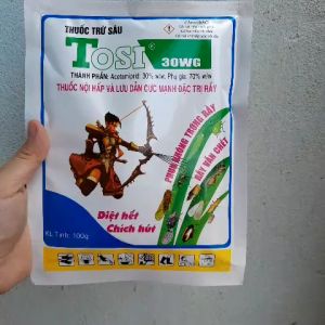 Thuốc trừ sâu Tosi 30 WG DẠNG CỐM gói 100g Acetamiprid 30% rầy xanh bọ trĩ chích hút cơ chế lưu dẫn phun không trúng rầy vẫn chết HG