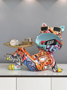 Color Lucky Dog Key Storage Entrance Decoration Home Living Room Entry Shoe Cabinet Accessible Luxury Decorations Housewarming Gift