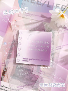 Transparent Color Gradient Expansion Memo Paper Notes Sticky Labels Waterproof Non-sticky Reading Note Correction Reminder Stickers