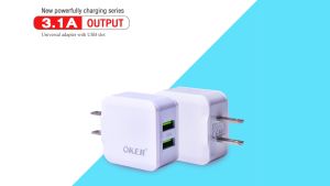 OKER Adapter UC-232 USB 2.0 Port 3.1A 🚀ส่งเร็ว พร้อมสายชาร์จ MICRO