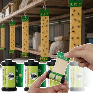 30Rolls Double‑Sided Super Sticky Fly Roll Disposable Fly Catcher Sticky Glue Roll Insect Catcher For Indoor & Outdoor Use