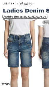 [Clearance] Ladies Casual Light Stretchy Denim Fit Short Jeans Heavy & Thick 28"-34" inch Waist NO RETURN