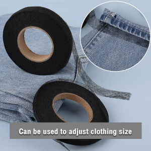 ZEO 64m/Roll Double Sided Interlining Adhesive Fabric Black White Clothes Apparel Tape