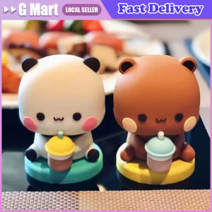 Bubu And Dudu Panda Kawaii One Two Panda Hobbies Cartoon Bear Animals Collectible Action Ornament Home Decoration Toys Doll Gift